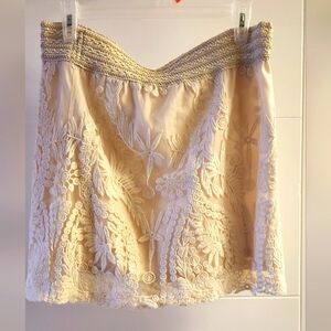 Elegant Cream Lace Skirt